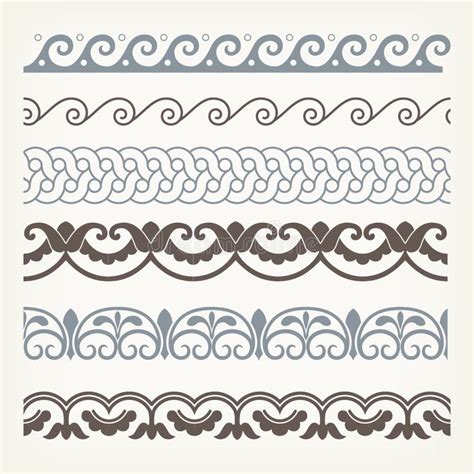 Seamless Borders Stock Vector Illustration Of Style 254419438