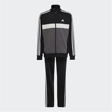 Adidas Essentials 3 Streifen Tiberio Trainingsanzug Schwarz Adidas