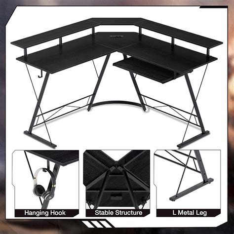 Buy Rolanstar Computer Desk L Shaped With Power Outlet Reversible