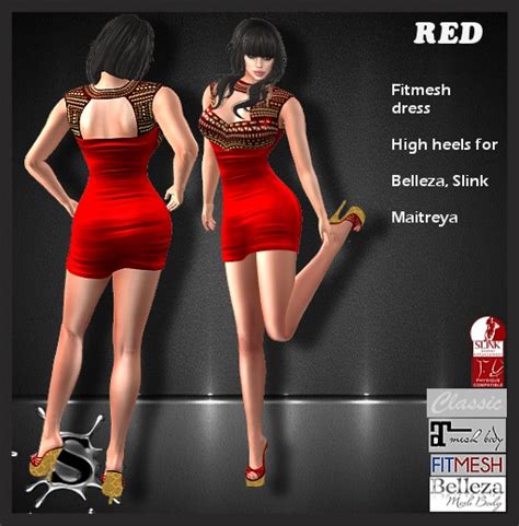 Second Life Marketplace S Red Outfit