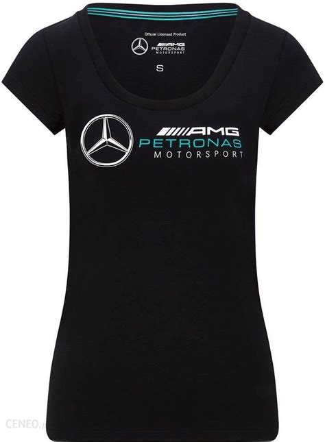 Koszulka T Shirt Damska Logo Czarna Mercedes Amg F Ceny I