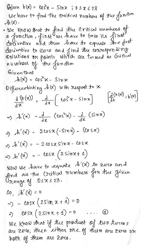 [solved] Find The Critical Numbers Of The Function Leave All Answers Exact Course Hero