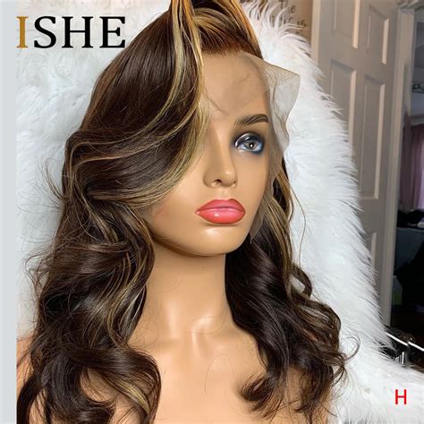 Honey Blonde Highlight 13x4 Lace Front Human Hair Wig Invisible Lace