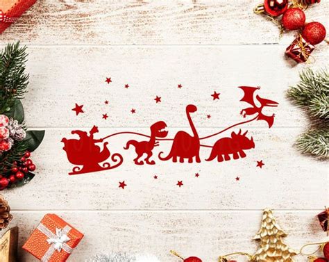 A Christmas Scene With Santa Sleigh And Reindeers