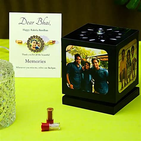 Buy Send Personalised Photo Rakhi Rotating Lamp Online FNP