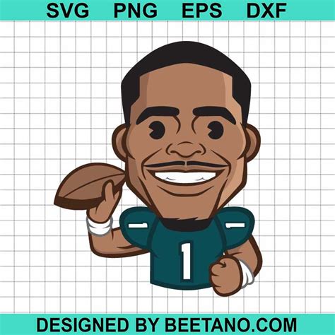 Jalen Hurts SVG Chibi Jalen Hurts SVG Philadelphia Eagles SVG Super