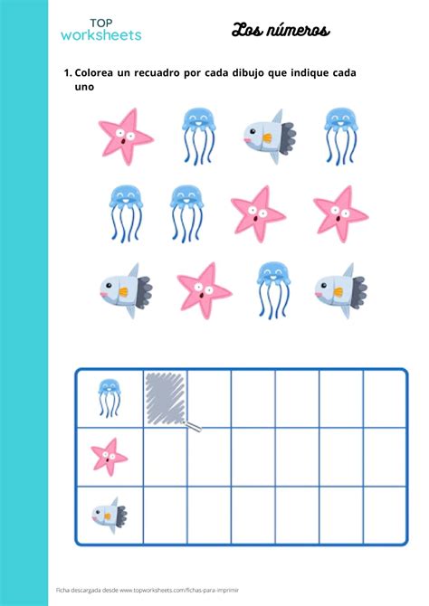 Cuenta Y Colorea Ficha Para Imprimir Topworksheets Nbkomputer