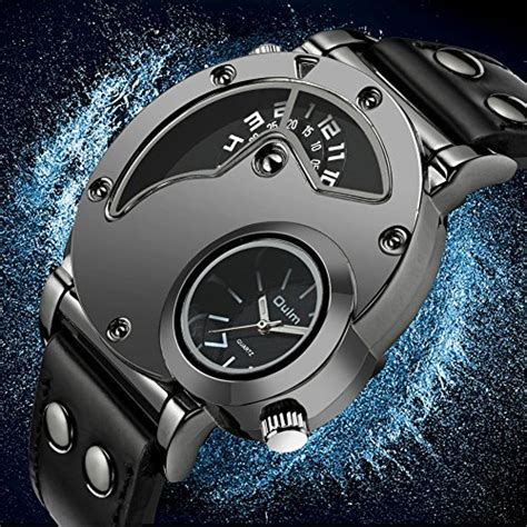 Mens Large Face Dual Time Military Tough Watches Men Fashion Design