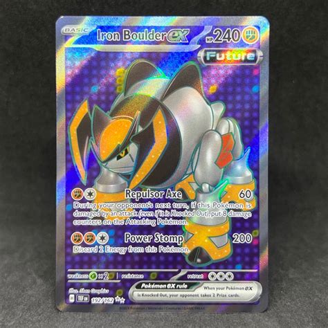 Pokemon TCG Iron Boulder Ex Full Art Secret Rare 192 162 2024 Scarlet