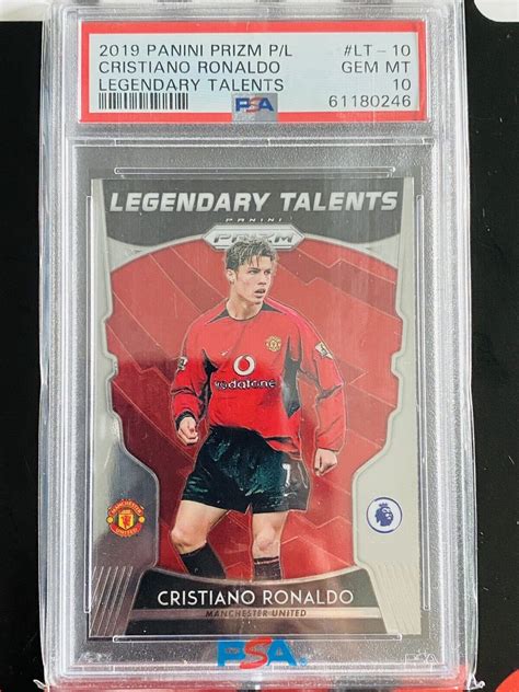 Cristiano Ronaldo Psa 10 Prizm Legendary Talents Manchester United 2019