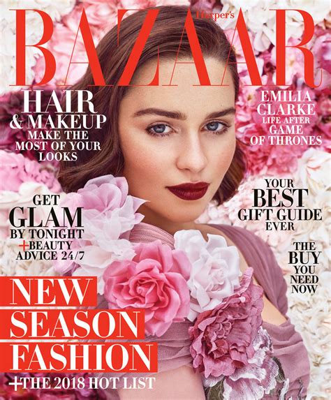 Emilia Clarke Covers The Decemberjanuary Issue Of Harpers Bazaar Magazine Tom Lorenzo