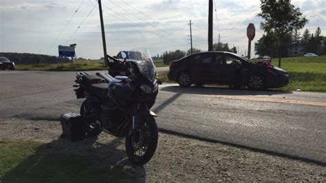 Crash At Punkeydoodles Corners Sends Motorcyclist To Hospital Ctv News