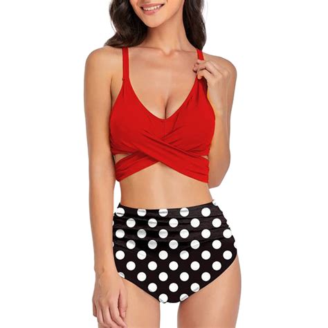 Jhgabsa Women Bikini Set Leaf Printed Sleeveless Two Piece Beach