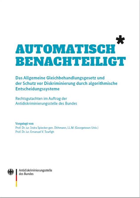 Antidiskriminierungsstelle Publikationen Automatisch Benachteiligt