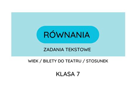 R Wnania Bardzo Fajne Zadania Tekstowe Klasa I Powt Rka Przed