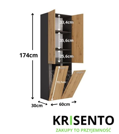 Szafka Z Koszami Na Pranie LAZ 1322 ANT ART Krisento