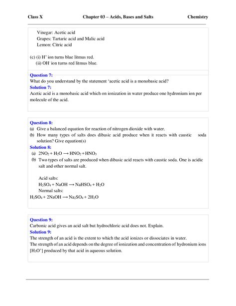 Selina Solutions Class 10 Concise Chemistry Chapter 3 Acids Bases And