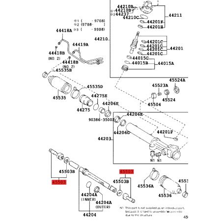 Rotula Axial Cremallera Direccion J Runner Original Toyota Land Cruiser