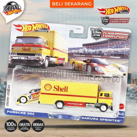 Jual Hot Wheels Team Transport Porsche 962 Sakura Sprinter Shell Shopee Indonesia