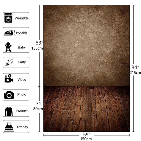 Allenjoy X Ft Soft Fabric Brown Wall With Wooden Floor Photography