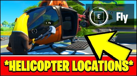 Helicopter Locations In Fortnite All Helicopter Locations Helicopter