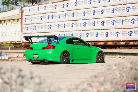 Danny of Slammered's Bagged, Turbo, Widebody Porsche Signal Green, G35 ...