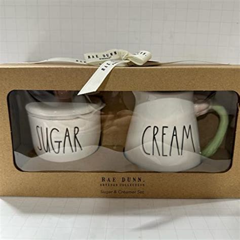 Rae Dunn CREAM Creamer SUGAR Jar Set Of 2 NEW EDITION Ceramic