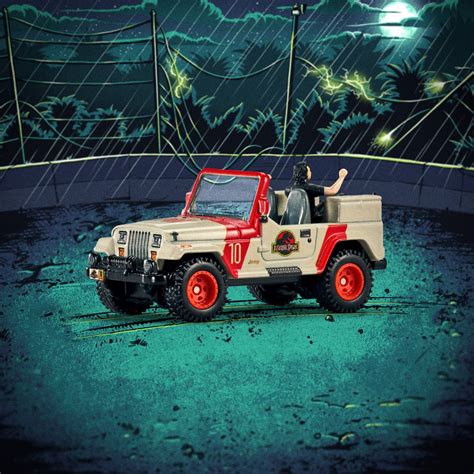Slideshow Hot Wheels Jurassic Park Jeep Wrangler Dr Ian Malcolm Figure