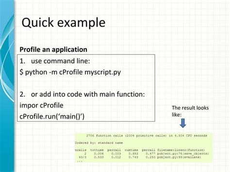 Profiling In Python Ppt