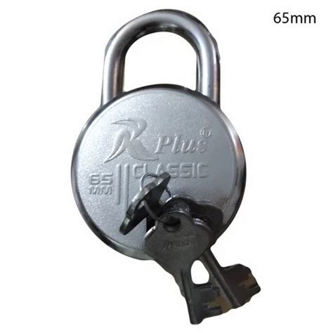 With Key Stainless Steel Round Padlock Door Padlock Size 65 Mm At Rs