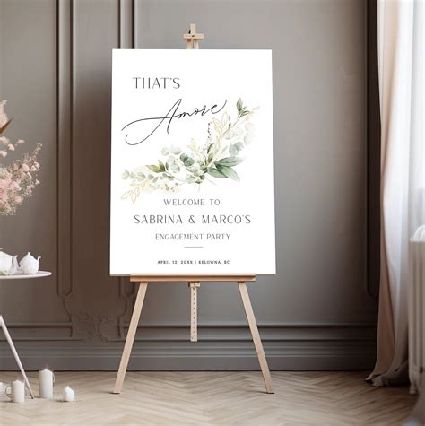 That S Amore Welcome Sign Template Engagement Party Welcome Sign