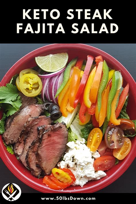 Keto Fajita Salad Beef Recipes Steak Fajitas Yummy Salad Recipes