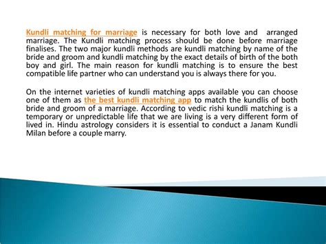 Ppt Online Free Kundli Matching For Both Love And Arranged Marriage