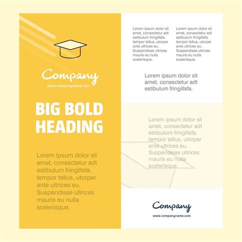 Convocation Cap Business Company Poster Template With Place For Text