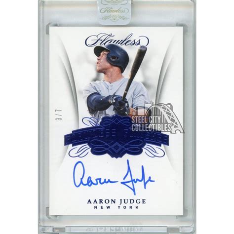 Aaron Judge 2018 Panini Flawless Finish Baseball Sapphire Autograph