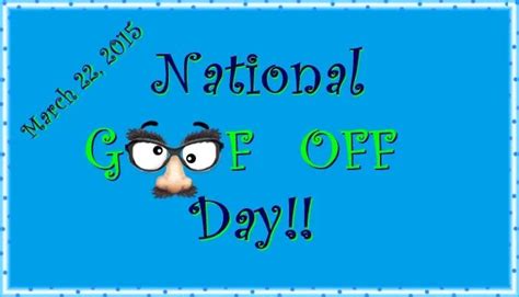 Family Fun on National Goof Off Day