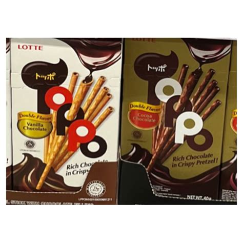 Jual Lotte Toppo Vanilla Chocolate Cocoa Chocolate Box Isi Pcs