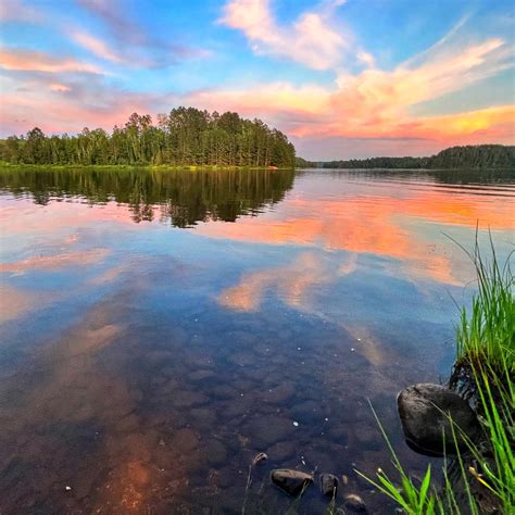 Sunset On One Of Our Ten Thousand Lakes Rminnesota