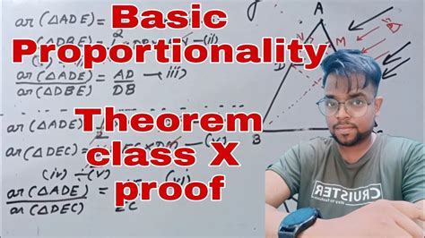 Basic Proportionality Theorem Proof Ncert Class X Mathematics Youtube