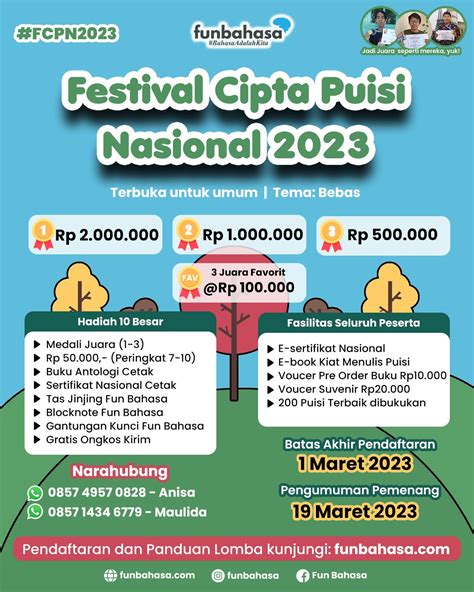 Lomba Menulis Puisi Nasional Fcpn By Fun Bahasa Event Penulis