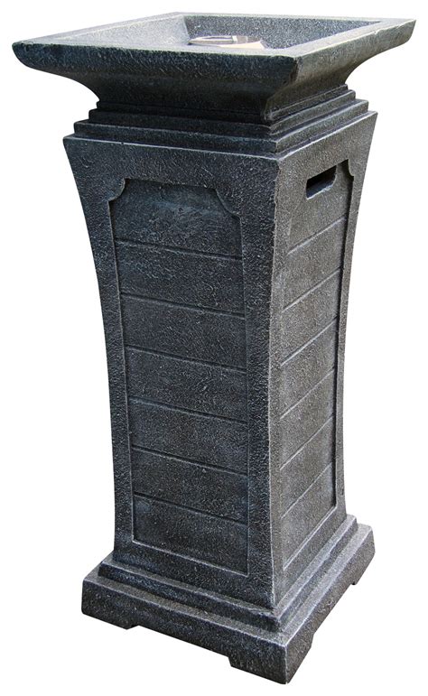 Best Buy Landmann Seneca Gas Pedestal Fireplace Greystone 22360