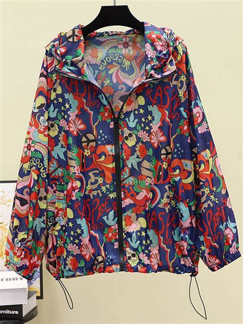 European Station Printed Sun Protection Clothing Women's Summer ...