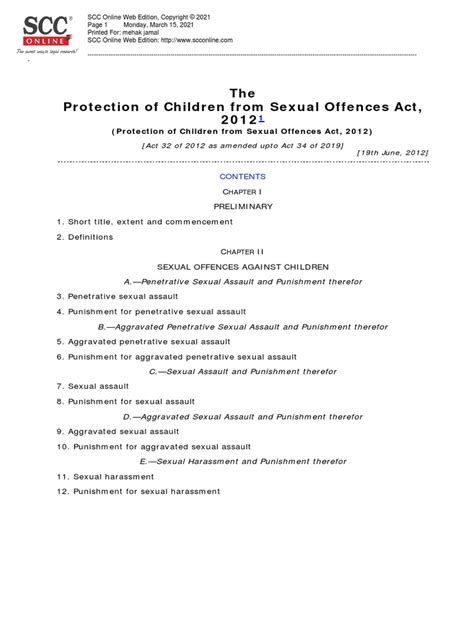 Pocso Act Pdf Assault Sexual Assault