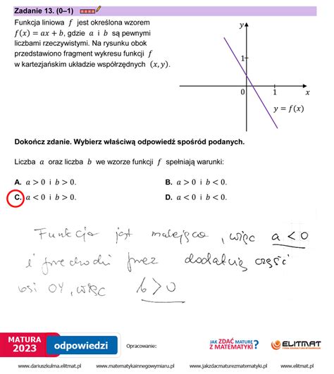 Jak zdać maturę z matematyki Odpowiedzi zadanie zadania otwarte