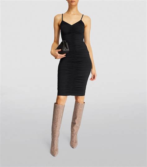 Sale Alexander Wang Ruched Slip Midi Dress Harrods Uk