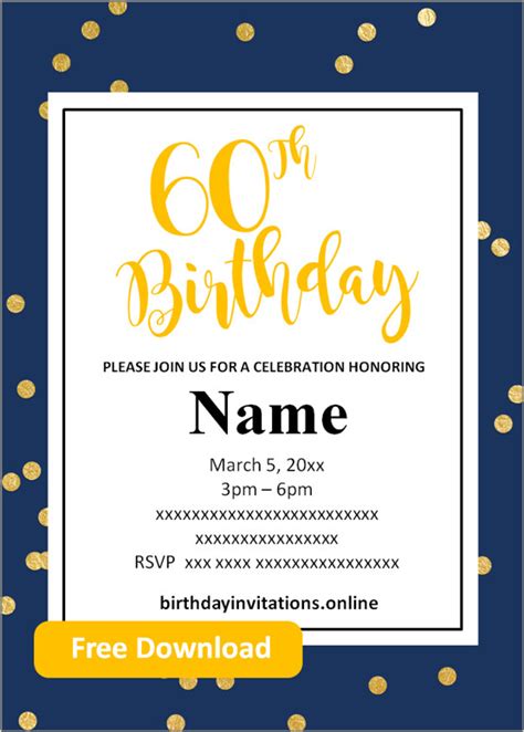 Free Printable Th Birthday Party Invitations Free Printable Templates