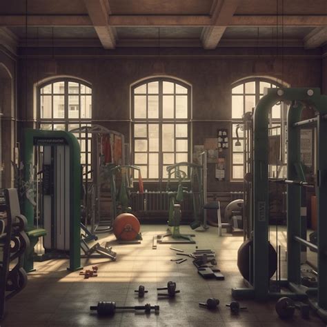 Premium Photo A Gym Facility With Eqiupmant
