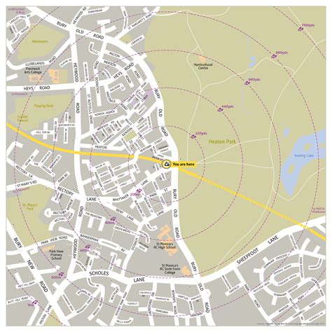Heaton Park tram stop local map | Bee Network | Powered by TfGM