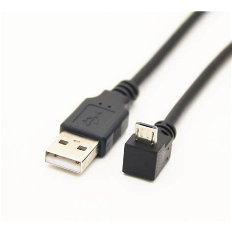 1m Usb 20 A Male To Micro B Up Angle Micro Usb 90 Degree Data Sync Charger Cable 100cm 1 Meter