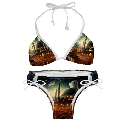 Eid Al Fitr Women S Swim Suit Bikini Set Pack With Detachable Sponge